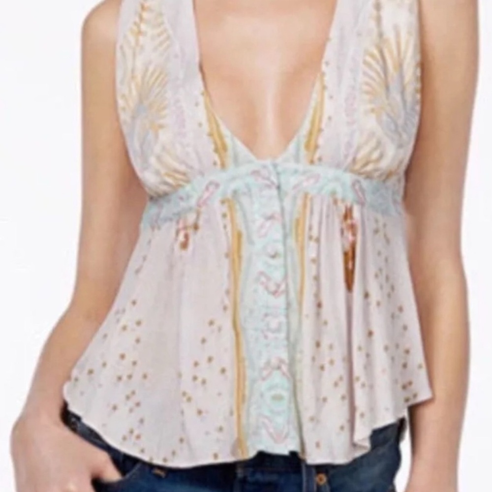 Free People The Siren Printed Tank